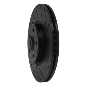 Ford Transit Connect Brake Rotor (1) - Front Right - R1 Concepts - Drilled & Slotted - Black - `04-`19